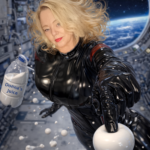 Donna X with her juice bottle